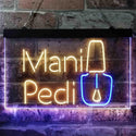ADVPRO Mani Pedi Shop Dual Color LED Neon Sign st6-i3837 - Blue & Yellow