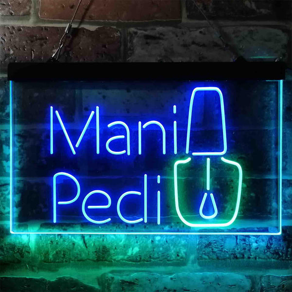ADVPRO Mani Pedi Shop Dual Color LED Neon Sign st6-i3837 - Green & Blue