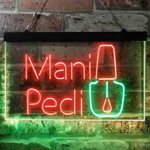 ADVPRO Mani Pedi Shop Dual Color LED Neon Sign st6-i3837 - Green & Red