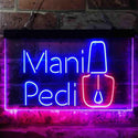 ADVPRO Mani Pedi Shop Dual Color LED Neon Sign st6-i3837 - Red & Blue