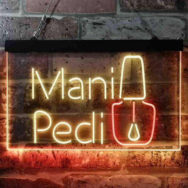 ADVPRO Mani Pedi Shop Dual Color LED Neon Sign st6-i3837 - Red & Yellow