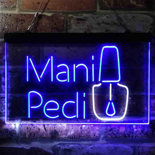 ADVPRO Mani Pedi Shop Dual Color LED Neon Sign st6-i3837 - White & Blue