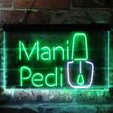ADVPRO Mani Pedi Shop Dual Color LED Neon Sign st6-i3837 - White & Green
