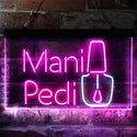 ADVPRO Mani Pedi Shop Dual Color LED Neon Sign st6-i3837 - White & Purple