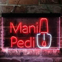 ADVPRO Mani Pedi Shop Dual Color LED Neon Sign st6-i3837 - White & Red
