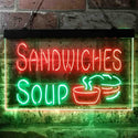 ADVPRO Sandwiches Soup Cafe Dual Color LED Neon Sign st6-i3838 - Green & Red