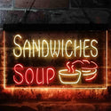 ADVPRO Sandwiches Soup Cafe Dual Color LED Neon Sign st6-i3838 - Red & Yellow