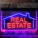 ADVPRO Real Estate Agent Dual Color LED Neon Sign st6-i3839 - Blue & Red