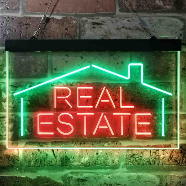ADVPRO Real Estate Agent Dual Color LED Neon Sign st6-i3839 - Green & Red