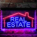 ADVPRO Real Estate Agent Dual Color LED Neon Sign st6-i3839 - Red & Blue