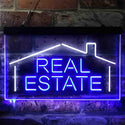 ADVPRO Real Estate Agent Dual Color LED Neon Sign st6-i3839 - White & Blue