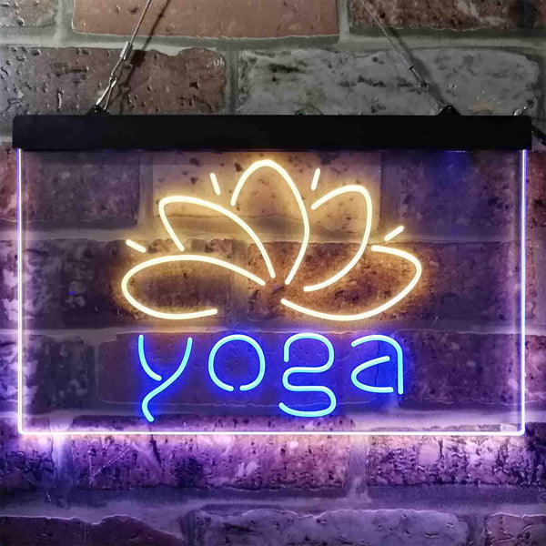 ADVPRO Yoga Center Sport Dual Color LED Neon Sign st6-i3840 - Blue & Yellow