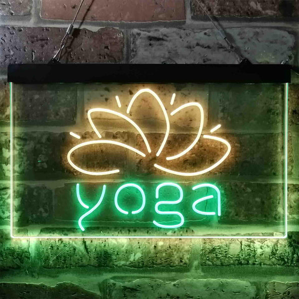 ADVPRO Yoga Center Sport Dual Color LED Neon Sign st6-i3840 - Green & Yellow