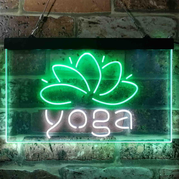 ADVPRO Yoga Center Sport Dual Color LED Neon Sign st6-i3840 - White & Green