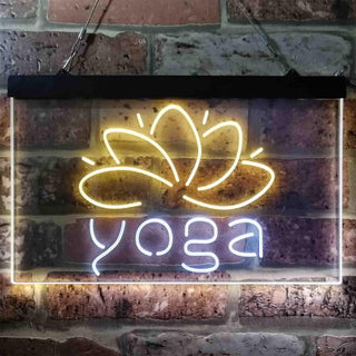 ADVPRO Yoga Center Sport Dual Color LED Neon Sign st6-i3840 - White & Yellow