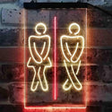 ADVPRO Funny Toilet Washroom Men Women WC Dual Color LED Neon Sign st6-i3841 - Red & Yellow