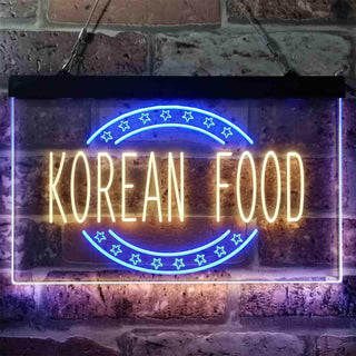 ADVPRO Korean Food Restaurant Dual Color LED Neon Sign st6-i3842 - Blue & Yellow