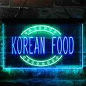 ADVPRO Korean Food Restaurant Dual Color LED Neon Sign st6-i3842 - Green & Blue