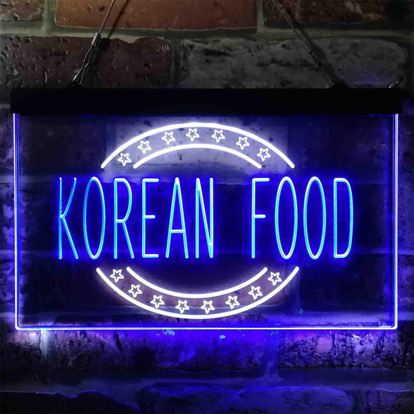 ADVPRO Korean Food Restaurant Dual Color LED Neon Sign st6-i3842 - White & Blue