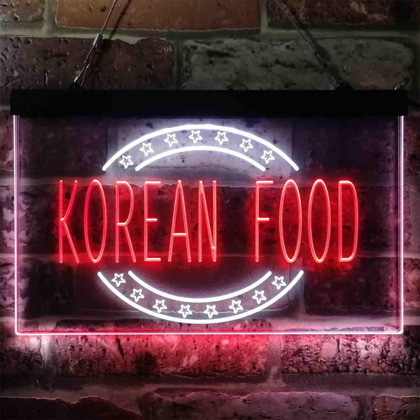 ADVPRO Korean Food Restaurant Dual Color LED Neon Sign st6-i3842 - White & Red
