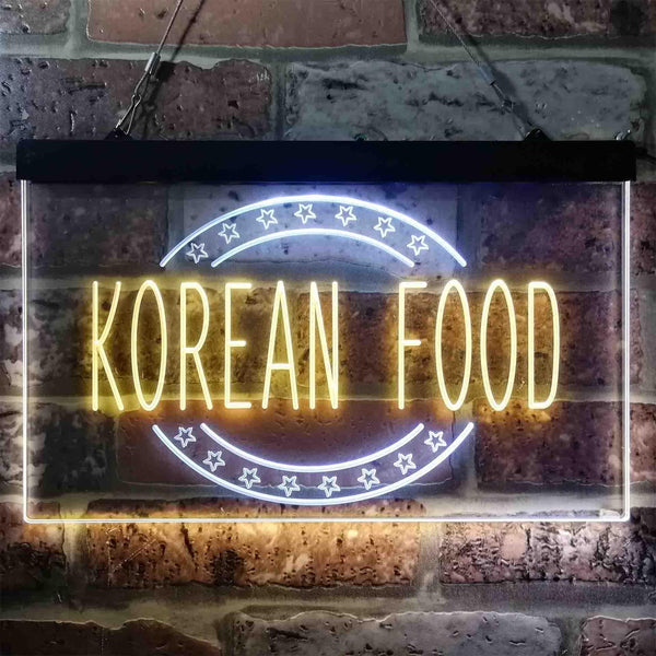 ADVPRO Korean Food Restaurant Dual Color LED Neon Sign st6-i3842 - White & Yellow