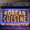 ADVPRO Korean Cuisine Restaurant Dual Color LED Neon Sign st6-i3843 - Blue & Yellow