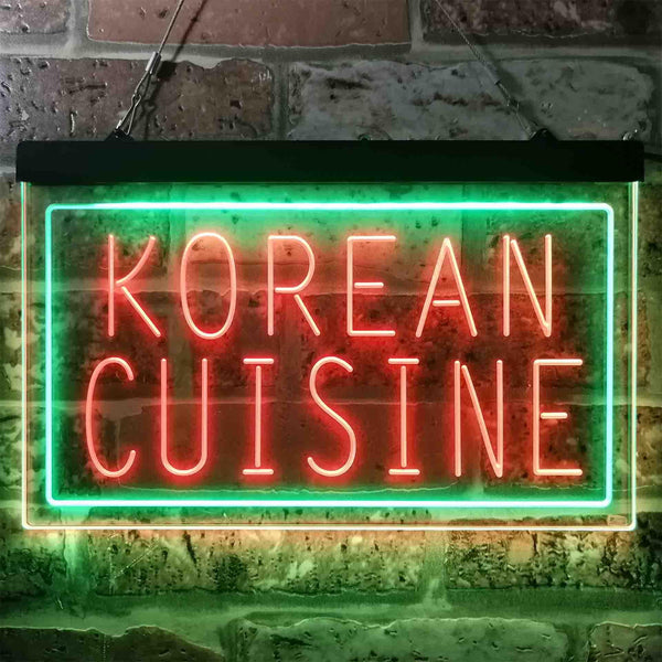 ADVPRO Korean Cuisine Restaurant Dual Color LED Neon Sign st6-i3843 - Green & Red