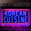 ADVPRO Korean Cuisine Restaurant Dual Color LED Neon Sign st6-i3843 - Red & Blue