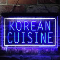 ADVPRO Korean Cuisine Restaurant Dual Color LED Neon Sign st6-i3843 - White & Blue