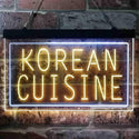 ADVPRO Korean Cuisine Restaurant Dual Color LED Neon Sign st6-i3843 - White & Yellow