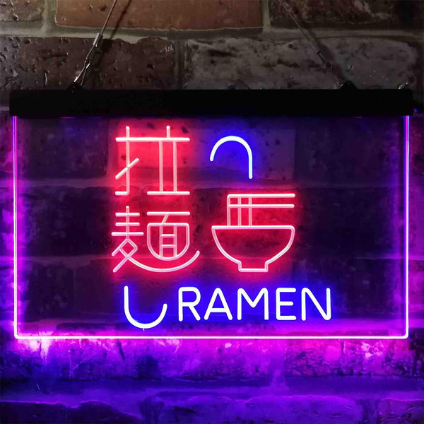 ADVPRO Chinese Ramen Shop Restaurant Dual Color LED Neon Sign st6-i3844 - Blue & Red