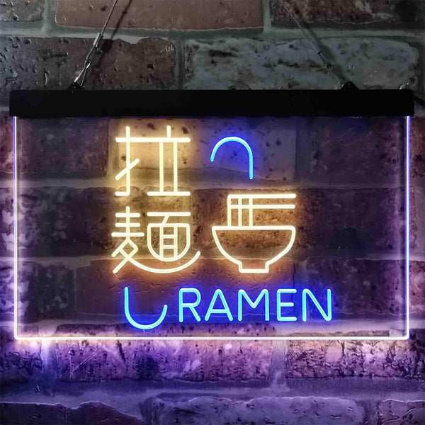 ADVPRO Chinese Ramen Shop Restaurant Dual Color LED Neon Sign st6-i3844 - Blue & Yellow