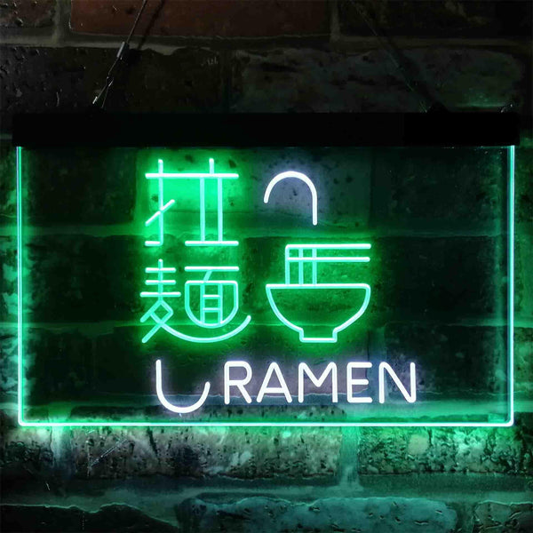 ADVPRO Chinese Ramen Shop Restaurant Dual Color LED Neon Sign st6-i3844 - White & Green
