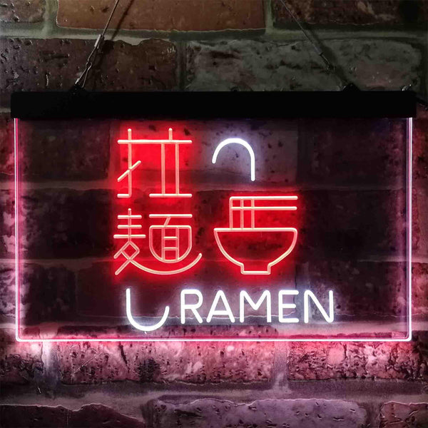 ADVPRO Chinese Ramen Shop Restaurant Dual Color LED Neon Sign st6-i3844 - White & Red