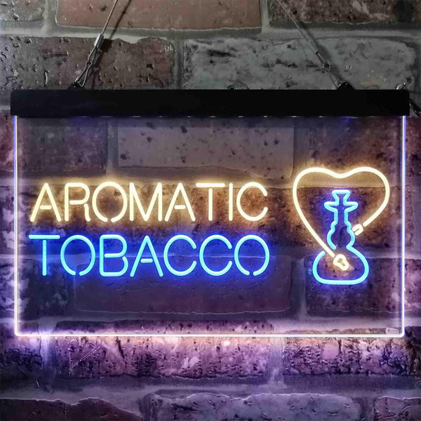 ADVPRO Aromatic Tobacco Shop Dual Color LED Neon Sign st6-i3845 - Blue & Yellow