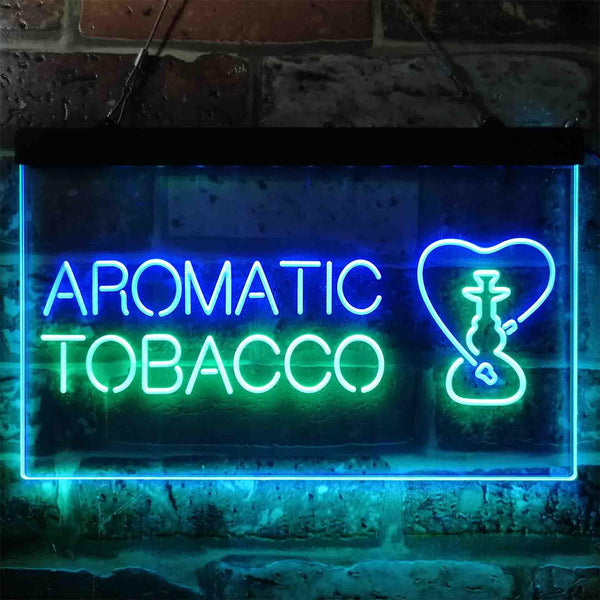 ADVPRO Aromatic Tobacco Shop Dual Color LED Neon Sign st6-i3845 - Green & Blue