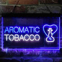 ADVPRO Aromatic Tobacco Shop Dual Color LED Neon Sign st6-i3845 - White & Blue