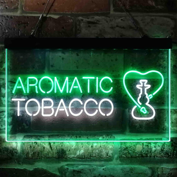 ADVPRO Aromatic Tobacco Shop Dual Color LED Neon Sign st6-i3845 - White & Green