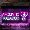 ADVPRO Aromatic Tobacco Shop Dual Color LED Neon Sign st6-i3845 - White & Purple