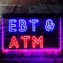 ADVPRO EBT & ATM Shop Dual Color LED Neon Sign st6-i3848 - Blue & Red