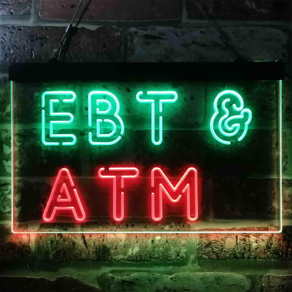 ADVPRO EBT & ATM Shop Dual Color LED Neon Sign st6-i3848 - Green & Red