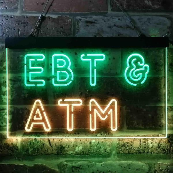 ADVPRO EBT & ATM Shop Dual Color LED Neon Sign st6-i3848 - Green & Yellow