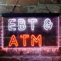 ADVPRO EBT & ATM Shop Dual Color LED Neon Sign st6-i3848 - White & Orange