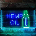 ADVPRO Hemp Oil Supply Dual Color LED Neon Sign st6-i3849 - Green & Blue