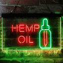 ADVPRO Hemp Oil Supply Dual Color LED Neon Sign st6-i3849 - Green & Red