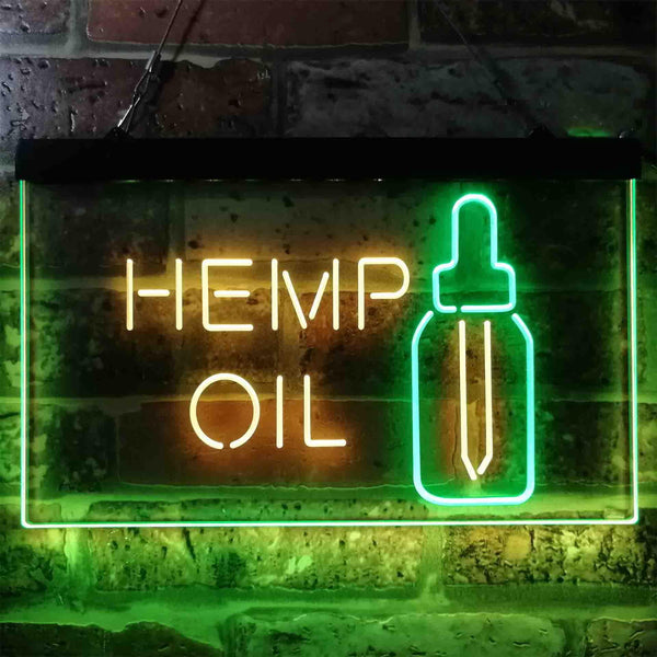 ADVPRO Hemp Oil Supply Dual Color LED Neon Sign st6-i3849 - Green & Yellow