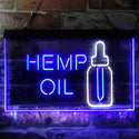 ADVPRO Hemp Oil Supply Dual Color LED Neon Sign st6-i3849 - White & Blue