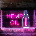 ADVPRO Hemp Oil Supply Dual Color LED Neon Sign st6-i3849 - White & Purple