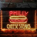 ADVPRO Philly Cheese Steaks Cafe Dual Color LED Neon Sign st6-i3850 - Red & Yellow
