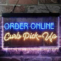 ADVPRO Order Online Curb Pick Up Dual Color LED Neon Sign st6-i3851 - Blue & Yellow